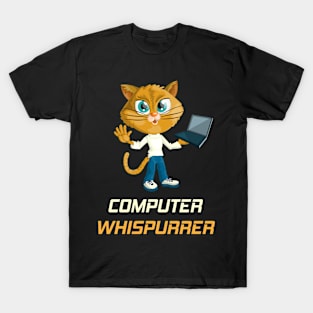 Computer Whisperer Cat T-Shirt